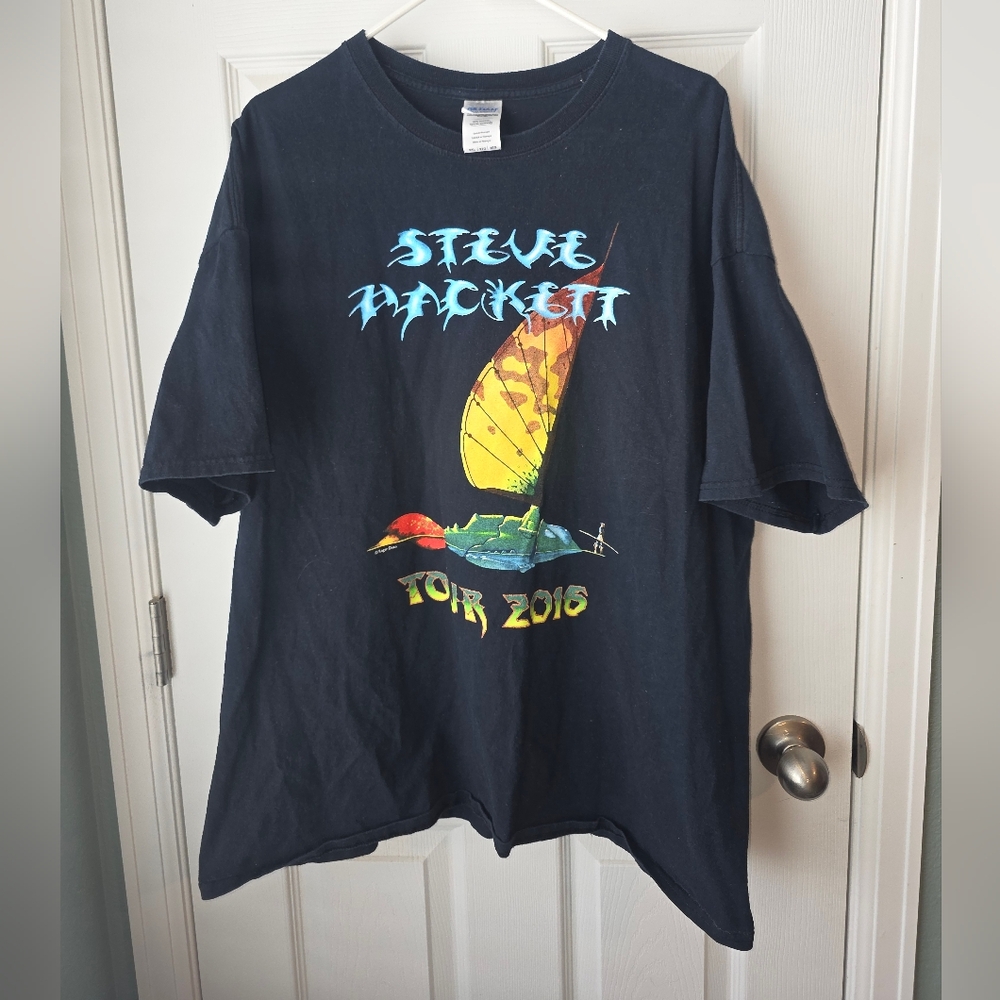 Steve Hackett 2016 Tour Black Double-Sided T-Shirt 2XLarge Roger Dean